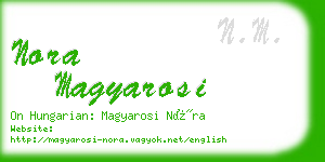 nora magyarosi business card